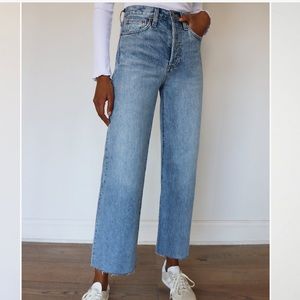 Aritzia Farrah high rise wide leg Jean
